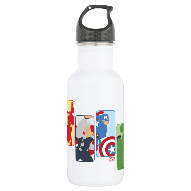 Avengers Iconic Graphic Water Bottle (Front)