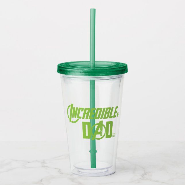 Avengers | Incredible Dad Acrylic Tumbler (Front)