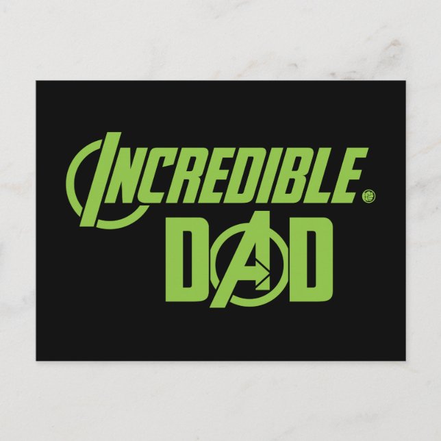 Avengers | Incredible Dad Postcard (Front)
