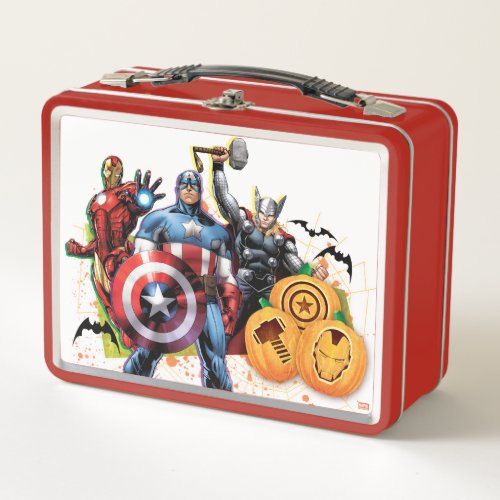 Avengers  Iron Man Cap  Thor Halloween Metal Lunch Box