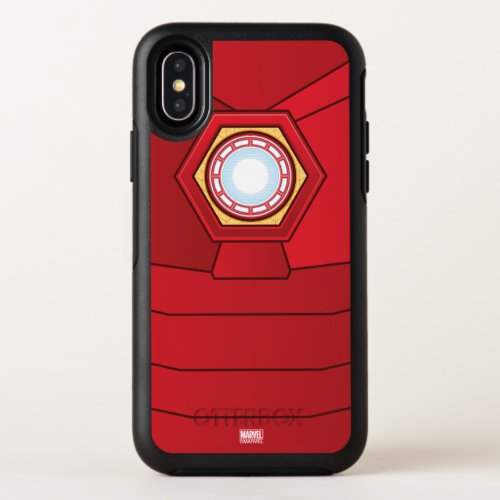 Avengers  Iron Man Glowing ARC Reactor OtterBox Symmetry iPhone X Case