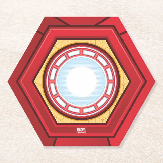 Avengers | Iron Man Glowing ARC Reactor Paper Coaster (Front)