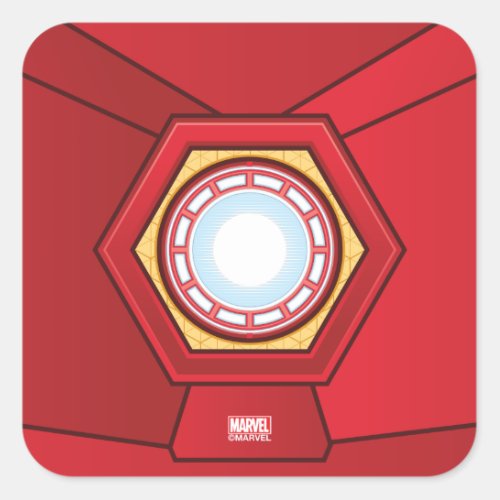 Avengers  Iron Man Glowing ARC Reactor Square Sticker