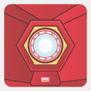 Avengers Iron Man Glowing ARC Reactor Square Sticker