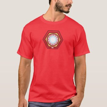 Avengers | Iron Man Glowing Arc Reactor T-shirt by avengersclassics at Zazzle
