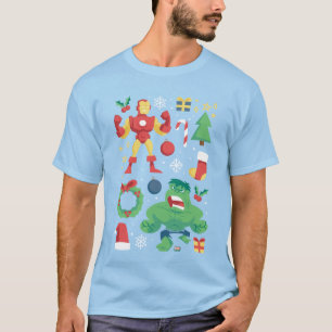 Avengers Iron Man & Hulk Holiday Graphic T-Shirt