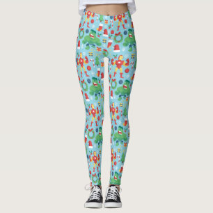 Avengers Iron Man & Hulk Holiday Pattern Leggings