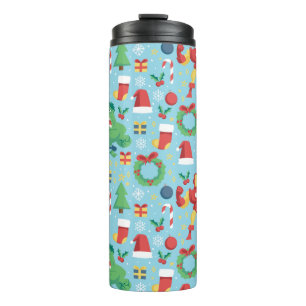 Avengers Iron Man & Hulk Holiday Pattern Thermal Tumbler