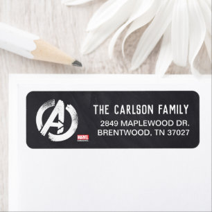 Avengers Logo   Chalkboard Birthday Label