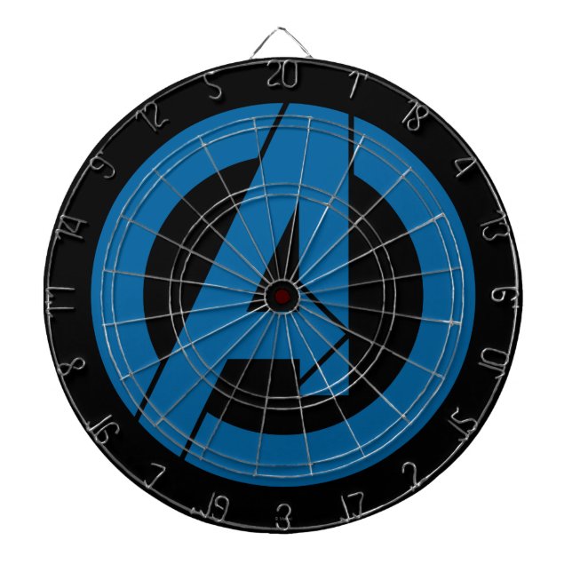 Avengers Logo Dartboard With Darts (Front)