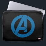 Avengers Logo Laptop Sleeve<br><div class="desc">Avengers Assemble | The classic Avengers logo in a deep blue color.</div>