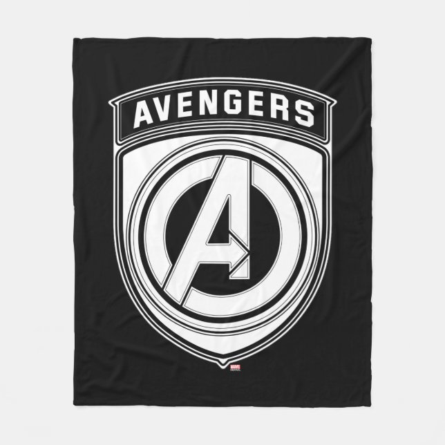 Avengers Logo Shield Icon Fleece Blanket (Front)