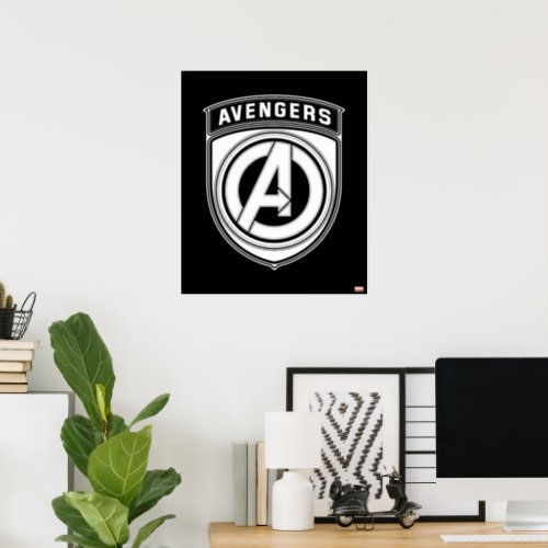 Avengers Logo Shield Icon Poster