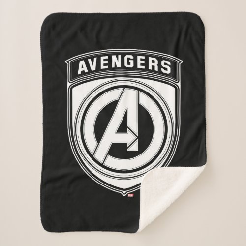 Avengers Logo Shield Icon Sherpa Blanket