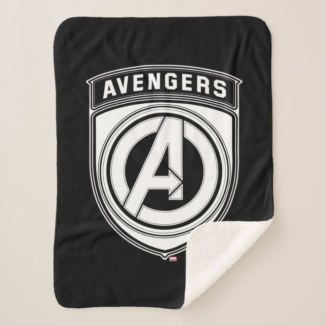 Avengers Logo Shield Icon Sherpa Blanket (Front)