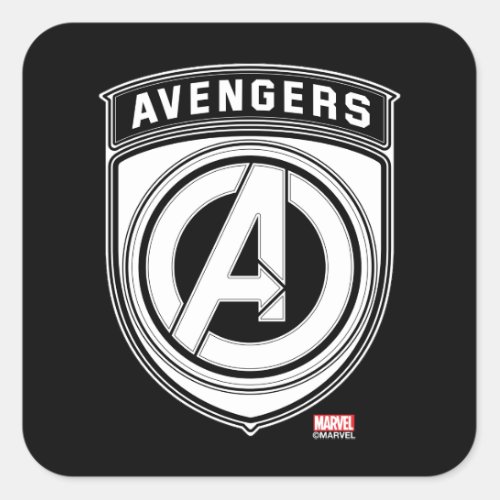 Avengers Logo Shield Icon Square Sticker