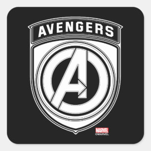 Avengers Logo Shield Icon Square Sticker