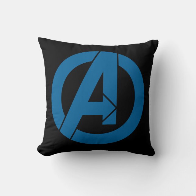 Avengers Logo Throw Pillow (Front)