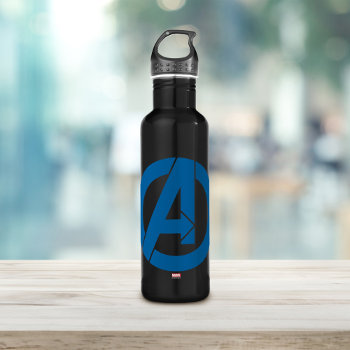 Avengers Logo Water Bottle by avengersclassics at Zazzle