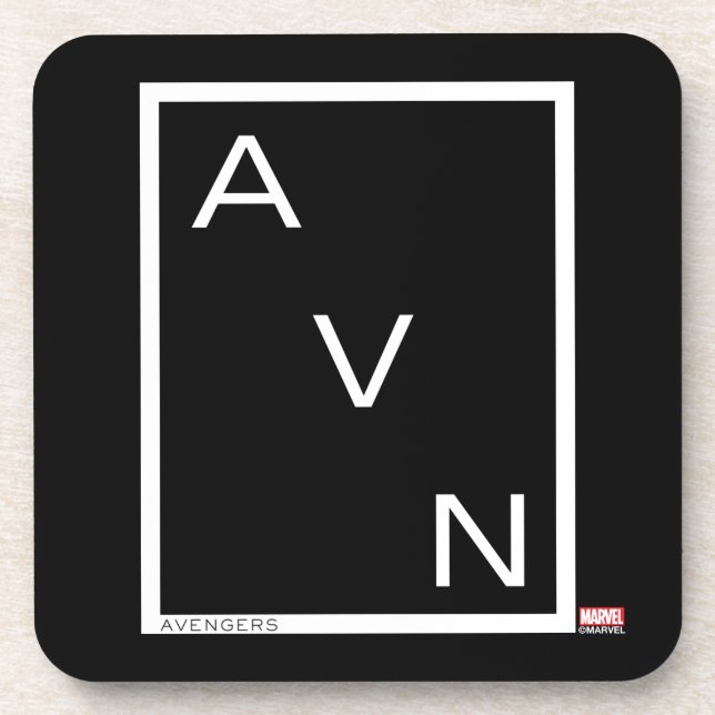 Avengers | Minimalist Avengers Logo Beverage Coaster (Front)
