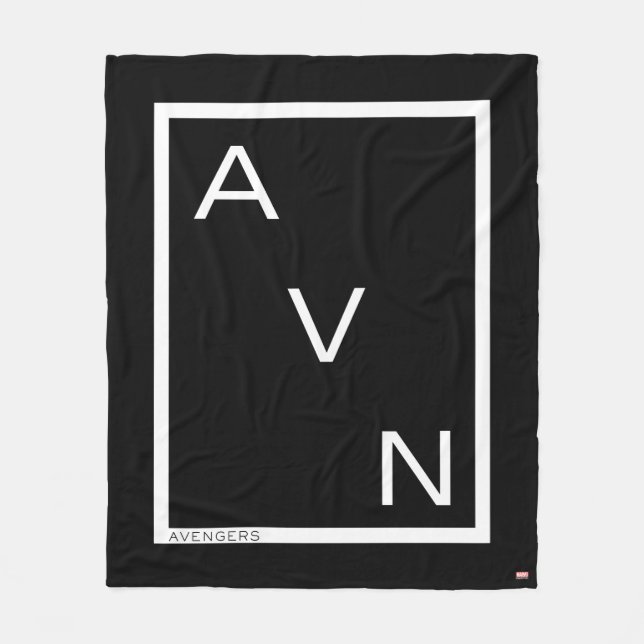 Avengers | Minimalist Avengers Logo Fleece Blanket (Front)