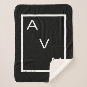 Avengers   Minimalist Avengers Logo Sherpa Blanket
