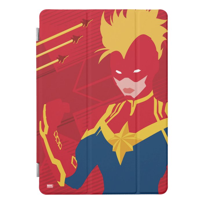 Avengers | Minimalist Captain Marvel Red Jet Art iPad Pro Cover | Zazzle.com