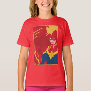 Avengers Minimalist Captain Marvel Red Jet Art T-Shirt