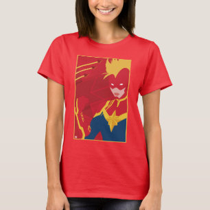 Avengers   Minimalist Captain Marvel Red Jet Art T-Shirt