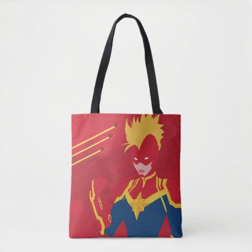 Avengers  Minimalist Captain Marvel Red Jet Art Tote Bag