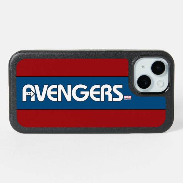 Avengers Outline Logo iPhone 15 Case (Back Horizontal)