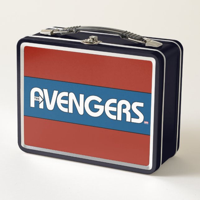 Avengers Outline Logo Metal Lunch Box (Front)