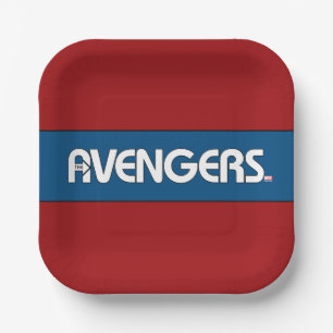 Avengers Outline Logo Paper Plates