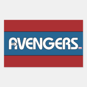Avengers Outline Logo Rectangular Sticker