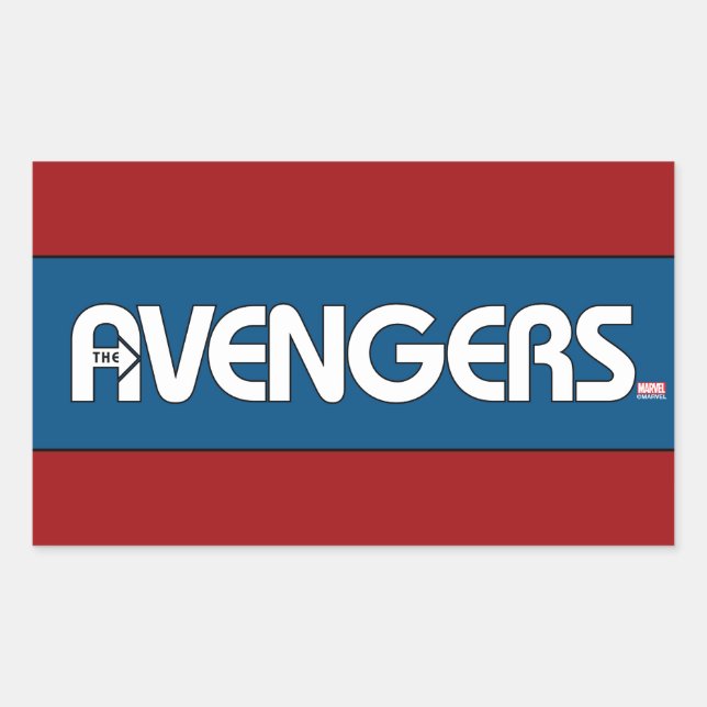 Avengers Outline Logo Rectangular Sticker (Front)