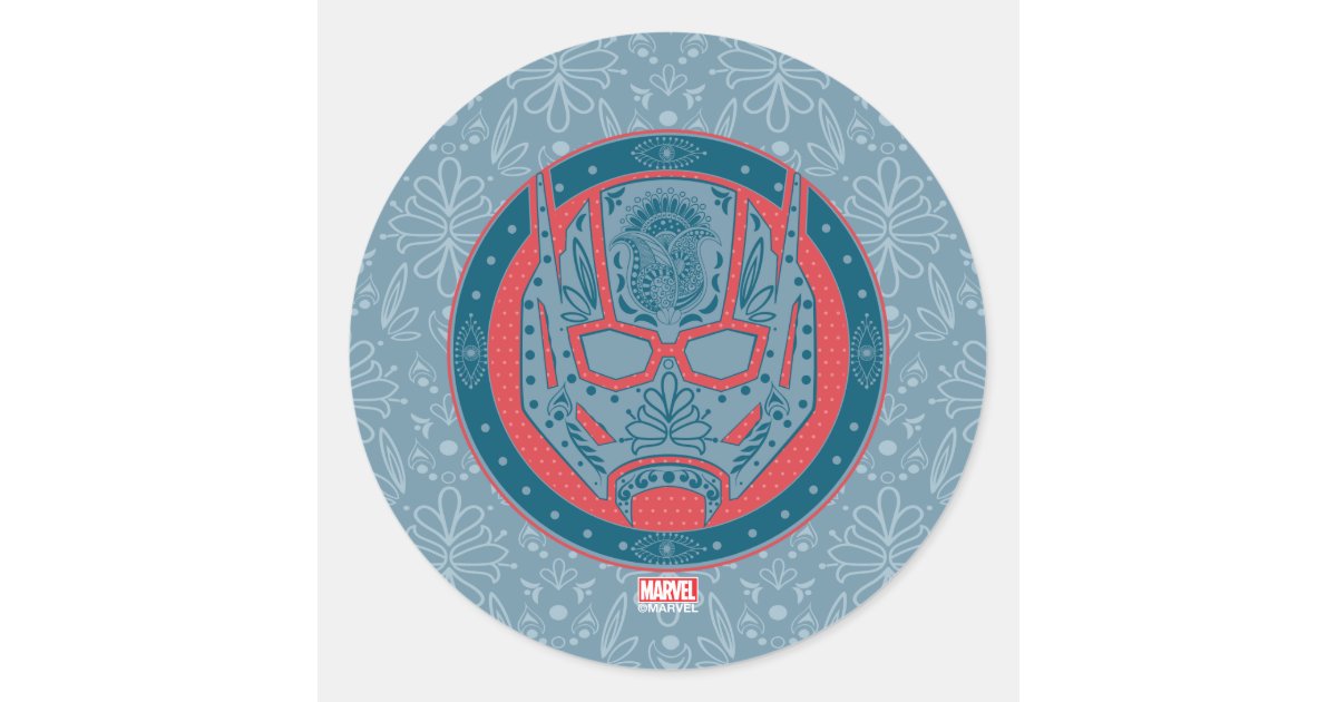 Avengers, Paisley Ant-Man Logo Classic Round Sticker