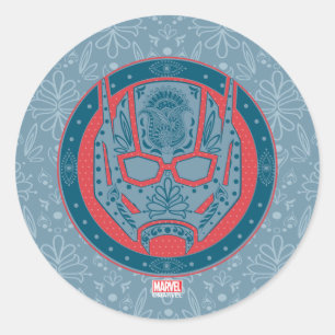Avengers   Paisley Ant-Man Logo Classic Round Sticker