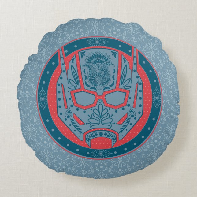 Avengers | Paisley Ant-Man Logo Round Pillow (Front)