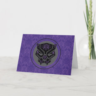 Avengers Paisley Black Panther Logo Card