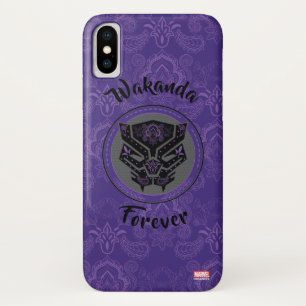 Avengers Paisley Black Panther Logo iPhone X Case