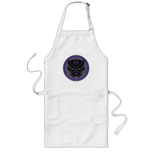 Avengers Paisley Black Panther Logo Long Apron