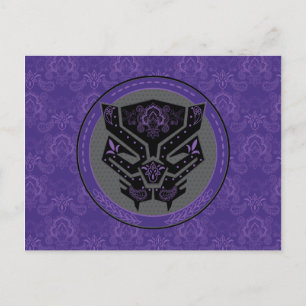 Avengers Paisley Black Panther Logo Postcard
