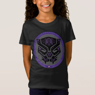 Avengers   Paisley Black Panther Logo T-Shirt