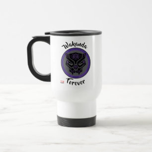 Avengers Paisley Black Panther Logo Travel Mug