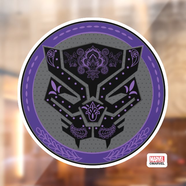 Avengers | Paisley Black Panther Logo Window Cling (Sheet 2)