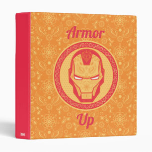 Avengers   Paisley Iron Man Logo 3 Ring Binder