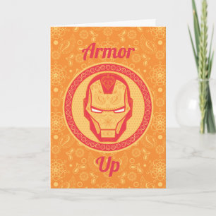 Avengers Paisley Iron Man Logo Card