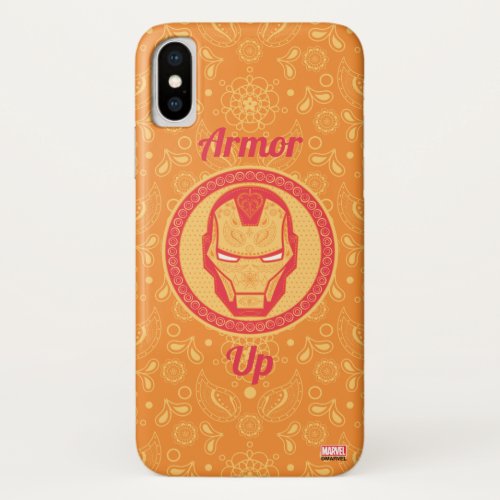 Avengers  Paisley Iron Man Logo iPhone X Case