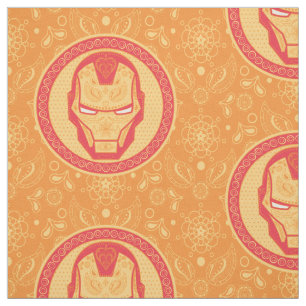 Avengers Paisley Iron Man Logo Fabric