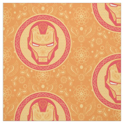 Avengers  Paisley Iron Man Logo Fabric